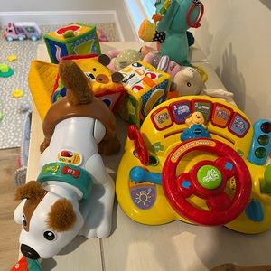 Assorted toys for baby